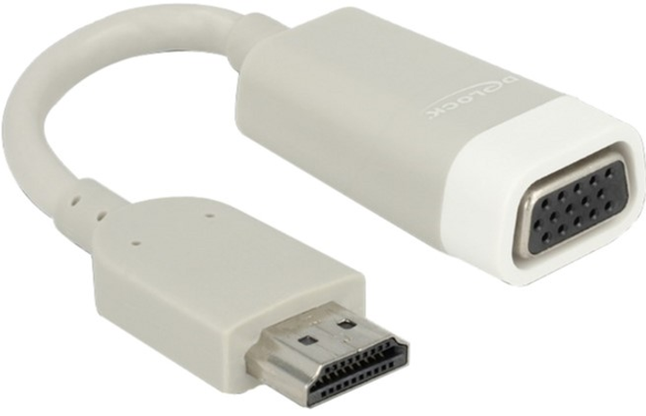 Adapter Delock HDMI A - VGA M/F Grey (4043619654697) - obraz 1