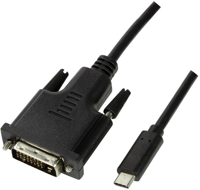 Adapter Lindy USB Type-C - DVI 3 m Black (4002888432580) - obraz 1