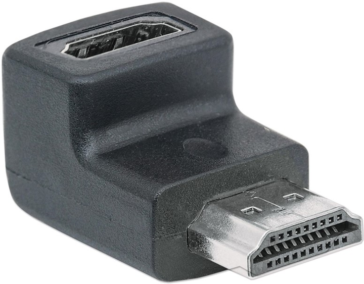 Адаптер кутовий Manhattan HDMI-HDMI 4K M/F Black (766623353519) - зображення 2