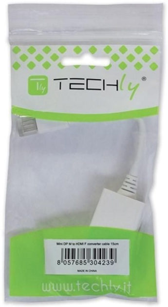 Adapter Techly mini DisplayPort (Thunderbolt) - HDMI White (8057685304239) - obraz 2