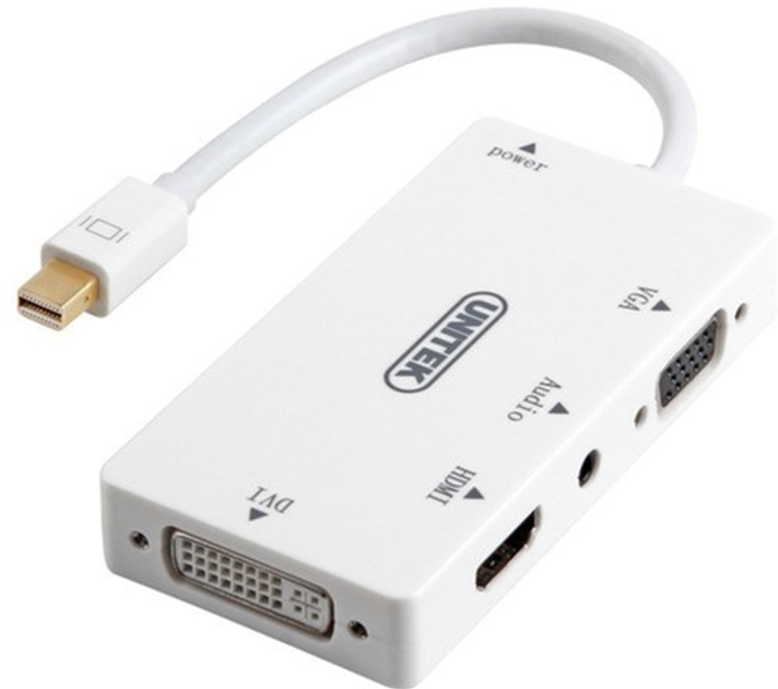 Adapter Unitek mini DisplayPort - DVI/VGA/HDMI White (4894160017772) - obraz 2
