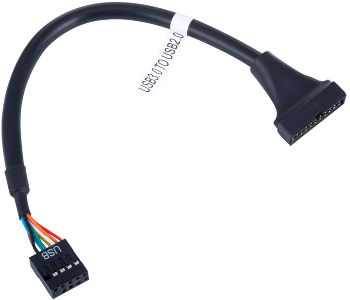 Kabel adapter Akyga IDE20P - IDE10 M/F 0.2 m Black (5901720132055) - obraz 2