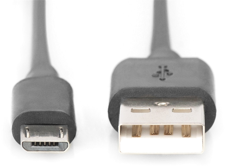 Кабель Digitus USB Type-A - micro-USB M/M 1.8 м Black (4016032282969) - зображення 2