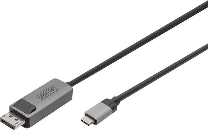 Kabel adapter Digitus USB Type-C - DisplayPort M/M 2 m Black (4016032483908) - obraz 1