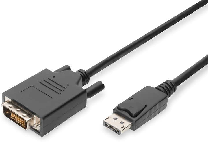Kabel adapter Digitus DisplayPort - DVI-D M/M 1 m Black (4016032289067) - obraz 1