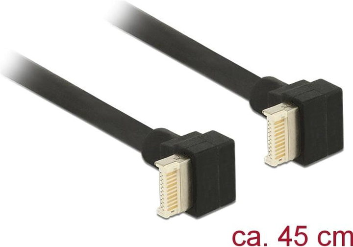 Kabel Delock Key B - Key B M/M 0.45 m Black (4043619853281) - obraz 1