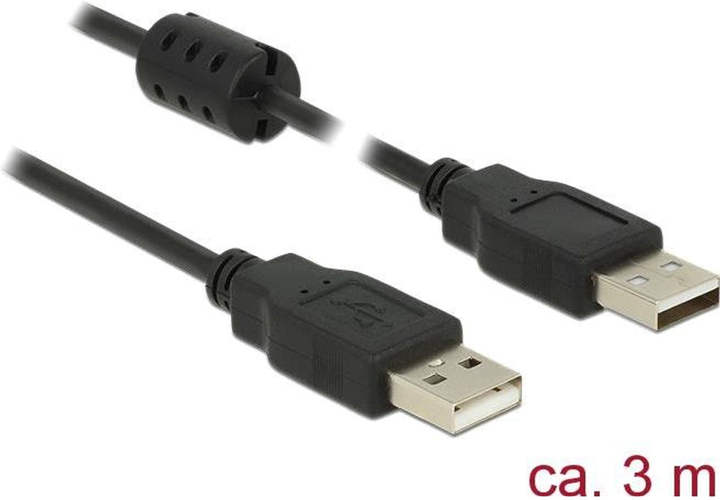Kabel Delock USB M/M 3 m Black (4043619848928) - obraz 1