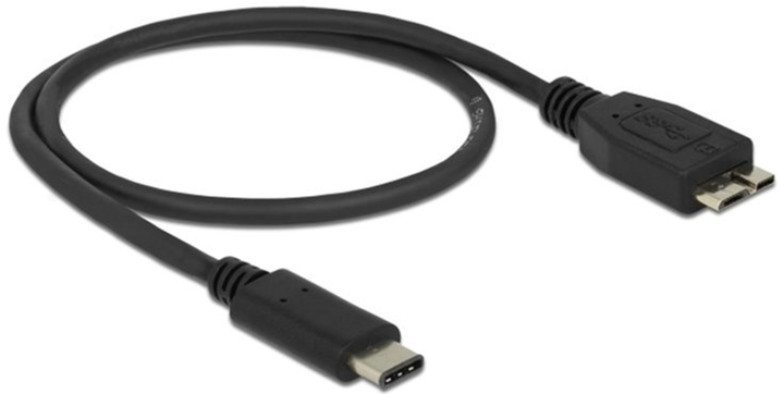 Кабель Delock USB Type-C - micro-USB M/M 0.5 м Black (4043619836765) - зображення 2