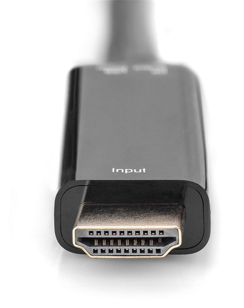 Кабель адаптер Digitus HDMI - DisplayPort + USB Type A M/F/M 0.2 м Black (4016032481102) - зображення 2