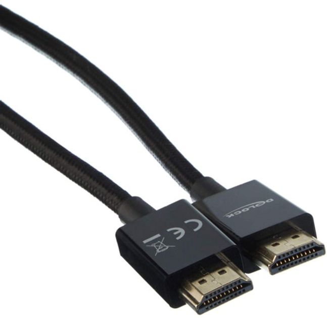 Кабель Delock HDMI M/M 0.5 м Black (4043619853830) - зображення 1