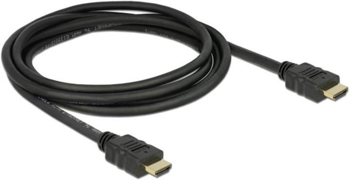 Kabel Delock HDMI A - HDMI A M/M 1 m Black (4043619847136) - obraz 2