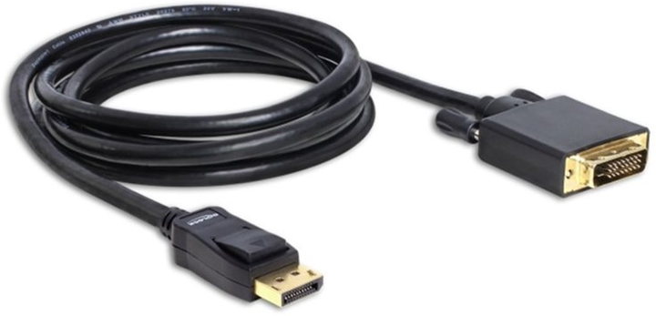 Kabel Delock DisplayPort - DVI-D M/M 2 m Black (4043619825912) - obraz 2