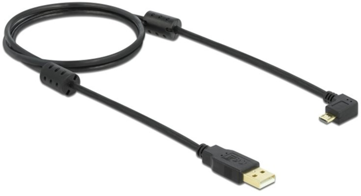 Kabel kątowy Delock USB Type-A - micro-USB M/M 1 m Black (4043619832507) - obraz 2