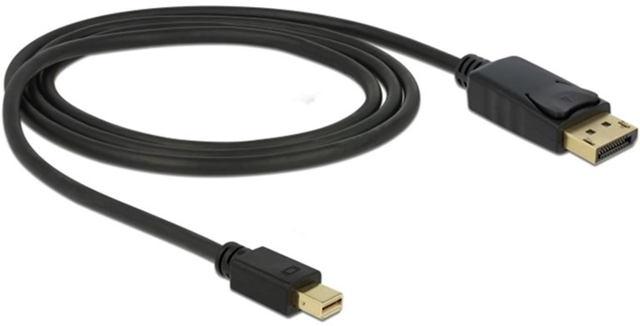 Kabel Delock mini DisplayPort - DisplayPort M/M 1 m Black (4043619826988) - obraz 2