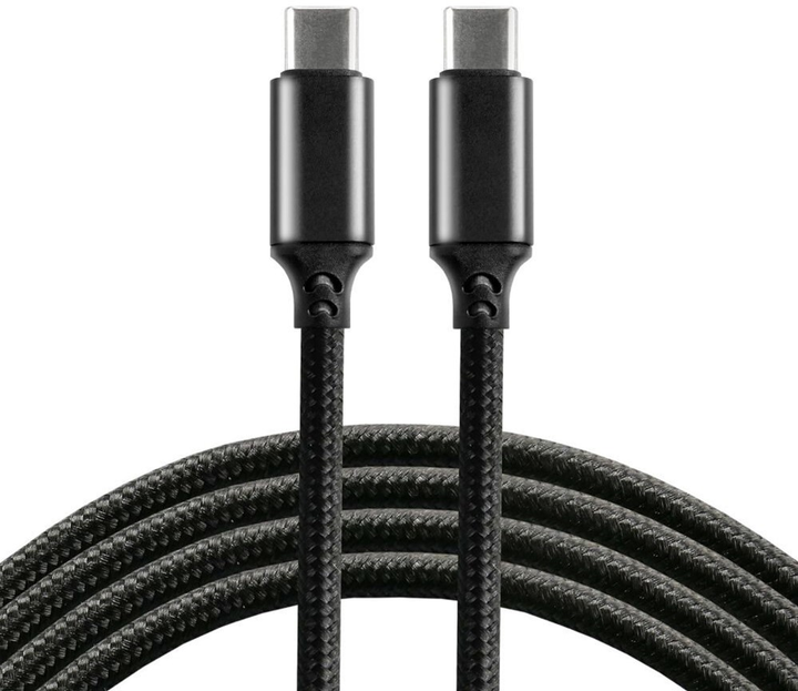 Kabel Everactive USB Type-C - USB Type-C M/M 1 m Black (5903205771575) - obraz 1