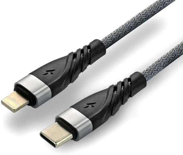 Kabel Everactive USB Type-C - Lightning 1 m Gray (5903205772213) - obraz 2