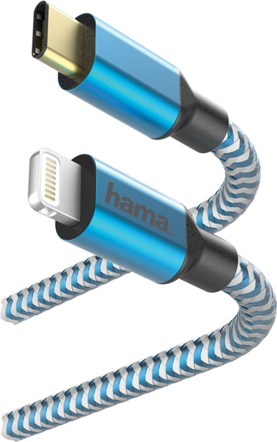 Kabel Hama USB Type-C - Lightning M/M 1.5 m Blue (4047443412638) - obraz 2