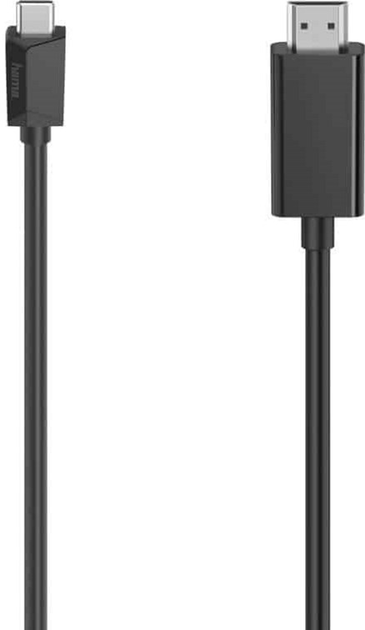 Kabel adapter Hama USB Type-C - HDMI M/M 3 m Black (4047443444837) - obraz 1