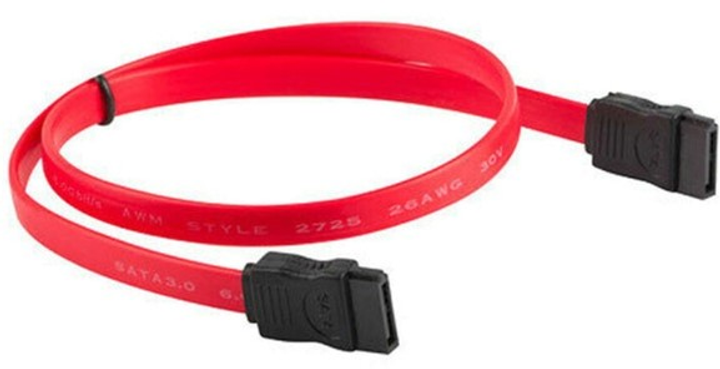 Kabel Lanberg SATA III M/M 0.5 m Red (5901969413120) - obraz 1
