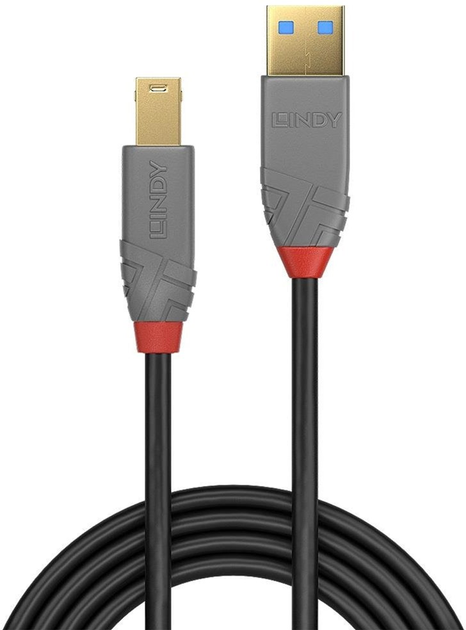 Kabel Lindy USB Type-A - USB Type-B M/M 1 m Black (4002888367417) - obraz 1