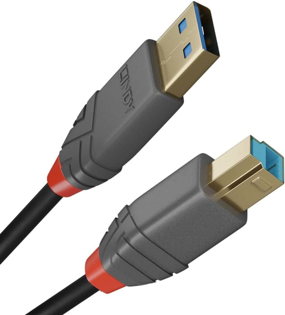 Kabel Lindy USB Type-A - USB Type-B M/M 1 m Black (4002888367417) - obraz 2