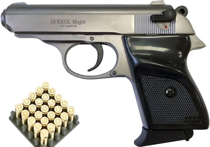 Стартовый шумовой пистолет Ekol Major Fume + 20 холостых патронов (9 mm) - изображение 1
