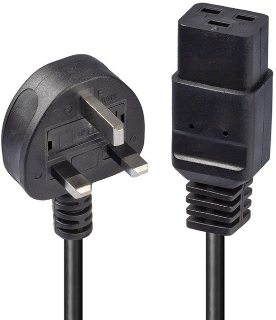 Kabel zasilający Lindy 3 Pin - IEC C19 M/M 2 m Black (4002888304597) - obraz 1