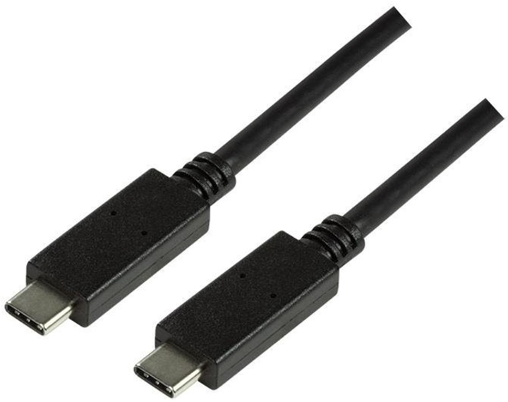 Kabel LogiLink USB Type-C 3.2 M/M 1 m Black (4052792050455) - obraz 1