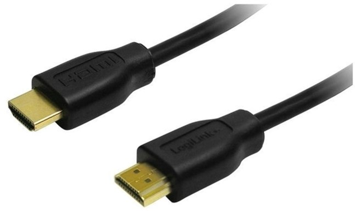Kabel LogiLink HDMI 1.4 M/M 0.2 m Black (4052792040555) - obraz 1