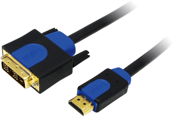 Kabel adapter LogiLink HDMI - DVI M/M 10 m Black (4052792005639) - obraz 1
