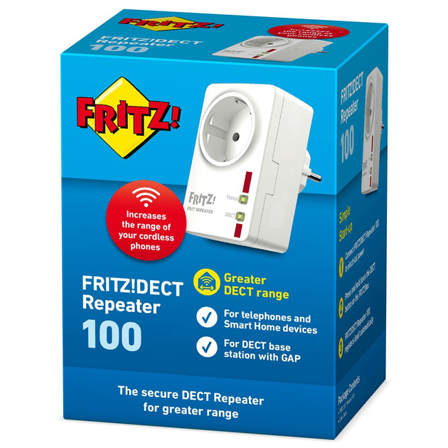 Wzmacniacz AVM FRITZ! DECT Repeater 100 White (4023125025983) - obraz 6