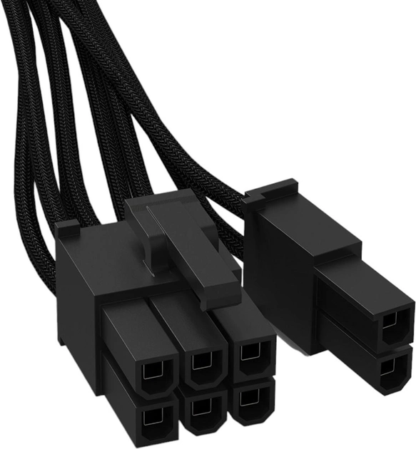 Kabel Be Quiet PCIe 6+2 - PSU M/M 0.6 m Black (4260052186435) - obraz 1