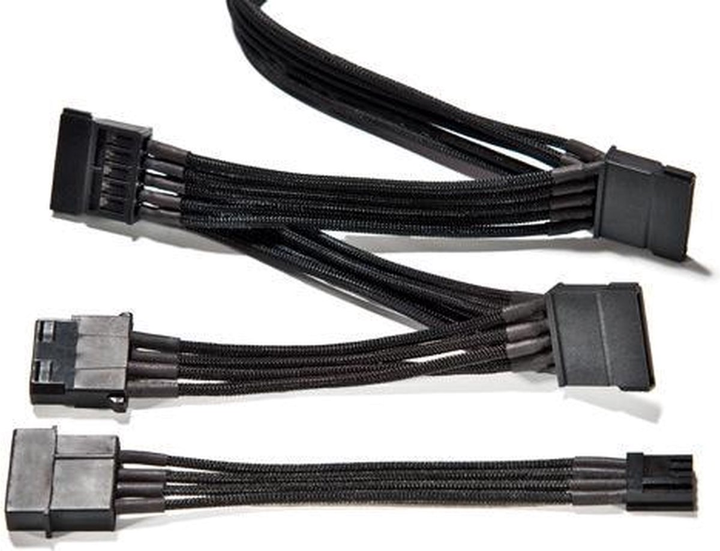 Kabel Be Quiet 3 x SATA + 1 x HDD/FDD - PSU F/M 0.3/0.7 m Black (4260052183472) - obraz 2
