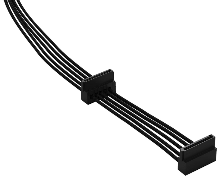 Kabel Be Quiet 2 x SATA - PSU M/M 0.4/0.3 m Black (4260052183403) - obraz 1