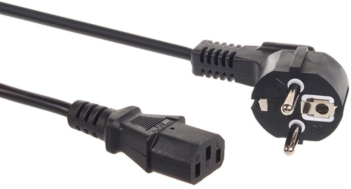Kabel zasilający Maclean IEC-C13 - Schuko 3 m Black (5902211100799) - obraz 1