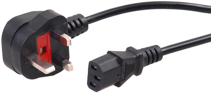 Kabel zasilający kątowy Maclean 3 pin - IEC-C13 3 m Black (5902211102397) - obraz 1