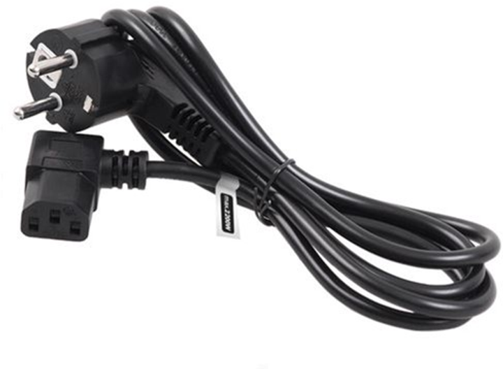 Kabel zasilający kątowy Maclean IEC-C13 - Schuko 1.5 m Black (5902211102434) - obraz 4