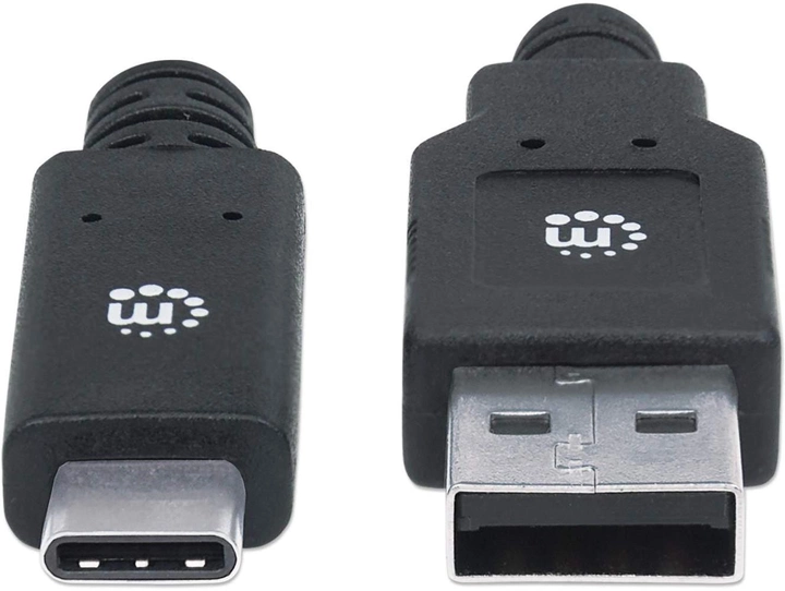 Kabel Manhattan USB Type-C 3.1 Gen1 - USB Type-A 2 m Black (766623354974) - obraz 2