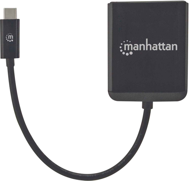 Кабель адаптер Manhattan USB Type-C - 2 x HDMI M/M 0.195 м Black (766623152969) - зображення 1