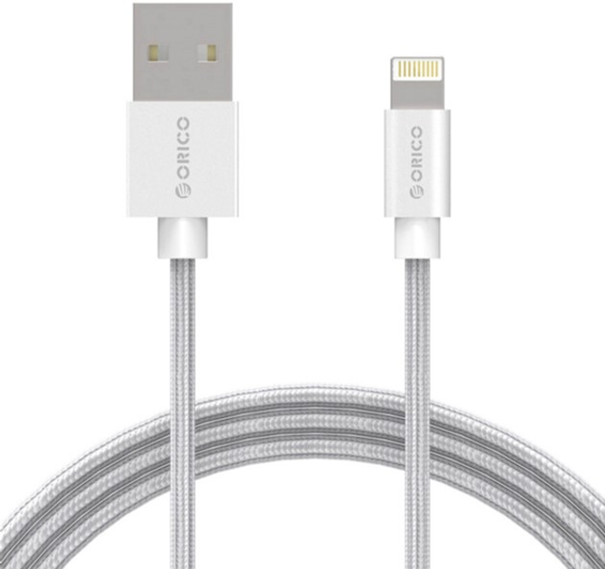 Kabel Orico USB Type-A - Lightning 1 m White (6936761847827) - obraz 1