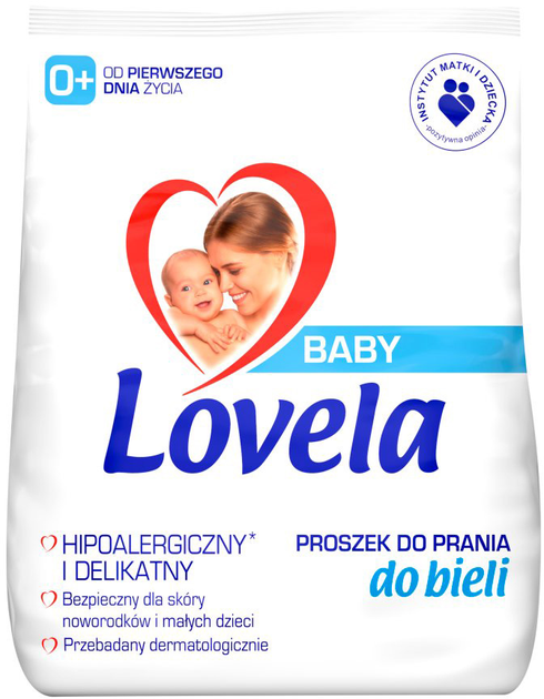 Пральний порошок Lovela Baby гіпоалергенний для білого дитячого одягу 1.3 кг (5900627092875) - зображення 1
