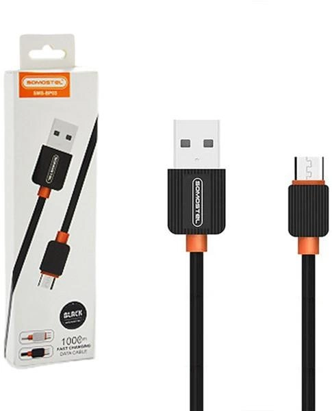 Kabel Somostel USB Type-A - micro-USB 2A 1 m Black (5902012967669) - obraz 2