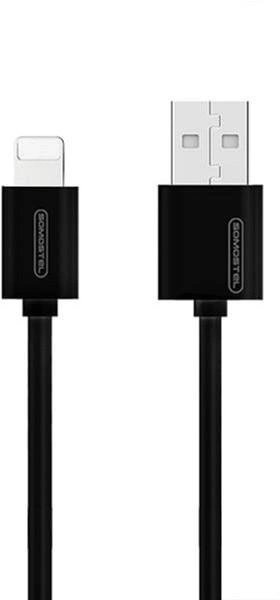 Kabel Somostel USB Type-A - Lightning 3.1A 1.2 m Black (5902012968369) - obraz 1