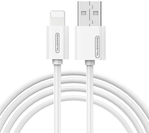 Kabel Somostel USB Type-A - Lightning 3.1A 1.2 m White (5902012968376) - obraz 1
