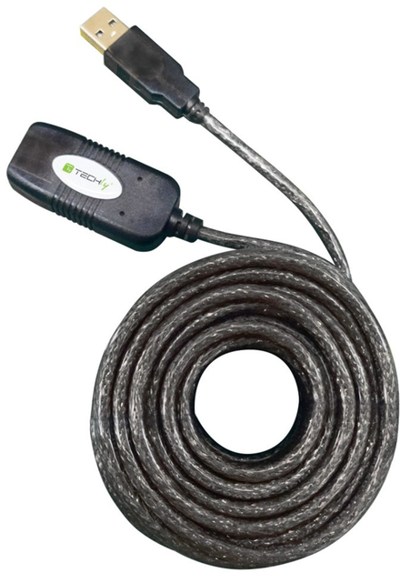 Kabel Techly USB Type-A Type-A M/F 10 m Black (8054529023646) - obraz 2