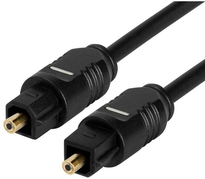 Kabel optyczny Techly Toslink M/M 1 m Black (8057685303133) - obraz 1