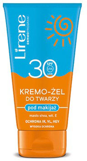 Krem-żel przeciwsłoneczny Lirene Face Cream-Gel SPF 30 50 ml (5900717317710) - obraz 1