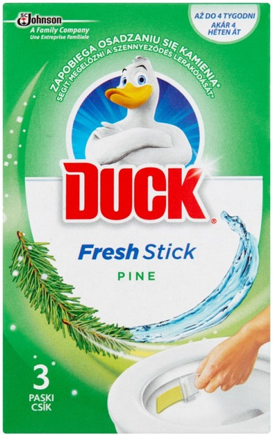 Żelowe paski do toalet Duck Fresh Stick Pine 27 g (5000204682298) - obraz 1
