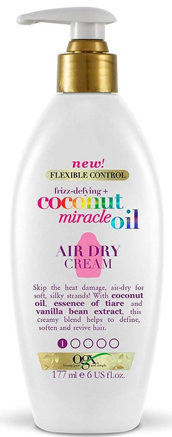 Krem Ogx Frizz-Defying + Coconut Miracle Oil Air Dry Cream do włosów suchych i zniszczonych 177 ml (3574661531847) - obraz 1