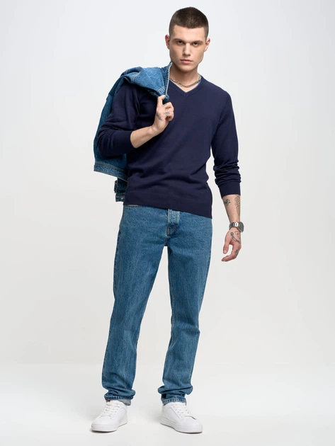 Sweter męski Big Star Vason-403 XL Ciemnoniebieski (5900714650513) - obraz 4